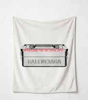 Balenciaga Metal Lunchbox Print Flannel Sofa Throw Blanket Premium Couch Cover BA385